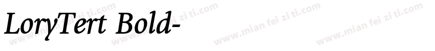 LoryTert Bold字体转换